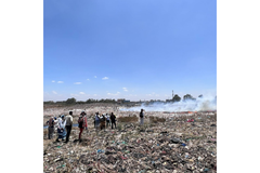 Image Waste pickers during their visit to the Dandora Dumpsite, in Nairobi, Kenya